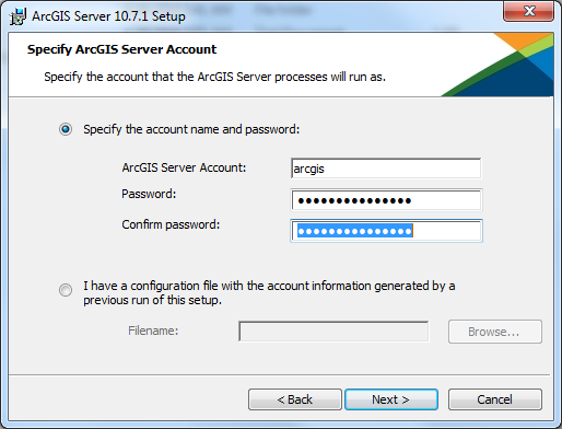 Specify the Specify the